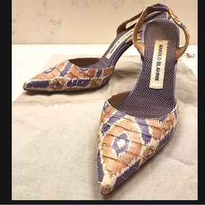 Manolo Blahnik sling back shoes